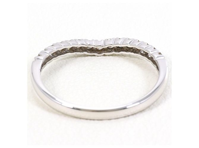 Autre Marque Ehering aus 10K Weißgold mit Diamant - Ansicht 3