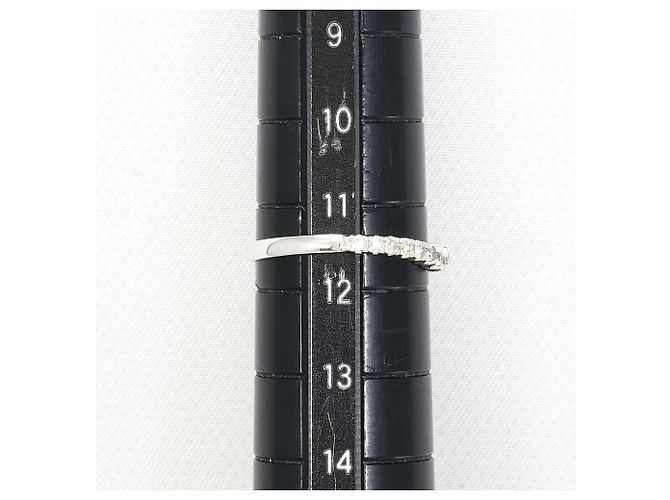 Autre Marque Ehering aus 10K Weißgold mit Diamant - Ansicht 5