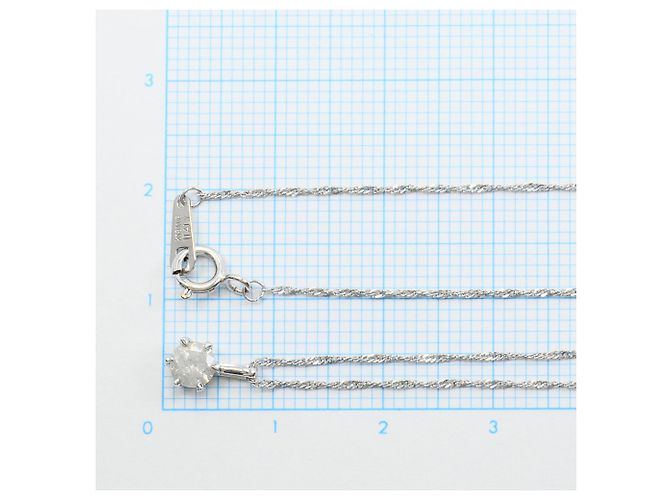 Autre Marque Collana in oro bianco 18K con diamante - vista 4