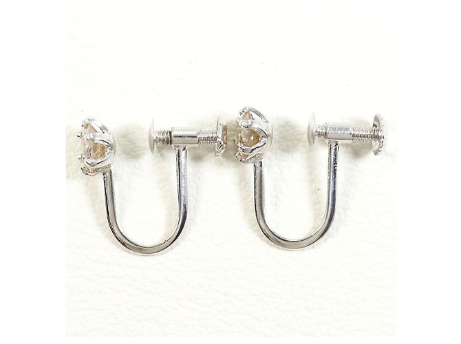 Autre Marque Orecchini a clip in oro bianco 18K con diamanti brown - vista 2