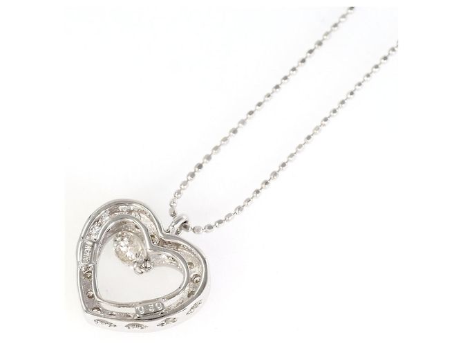 Autre Marque Collana in oro bianco 18K con diamante - vista 3