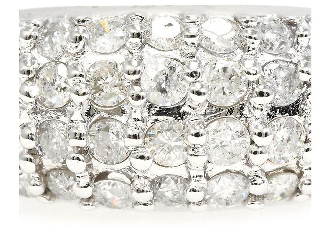 Autre Marque Ehering aus 18K Weißgold mit Diamant - Ansicht 2