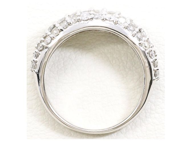 Autre Marque Ehering aus 18K Weißgold mit Diamant - Ansicht 3