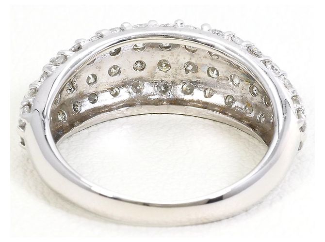 Autre Marque Ehering aus 18K Weißgold mit Diamant - Ansicht 4