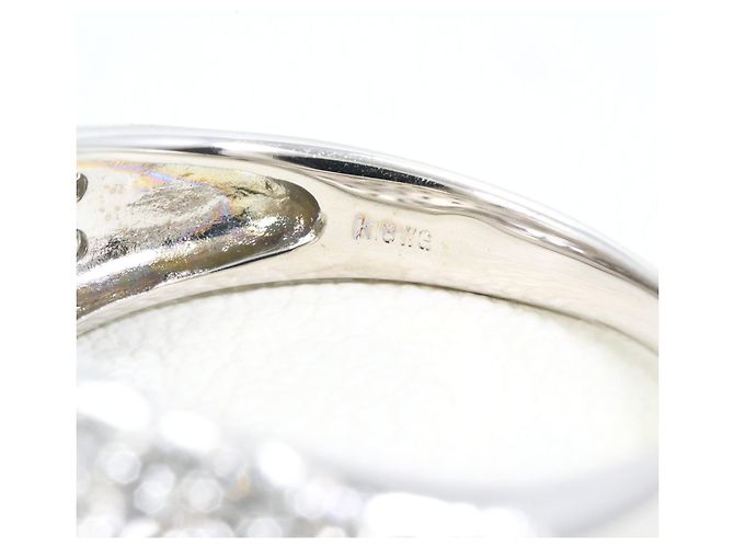Autre Marque Ehering aus 18K Weißgold mit Diamant - Ansicht 5