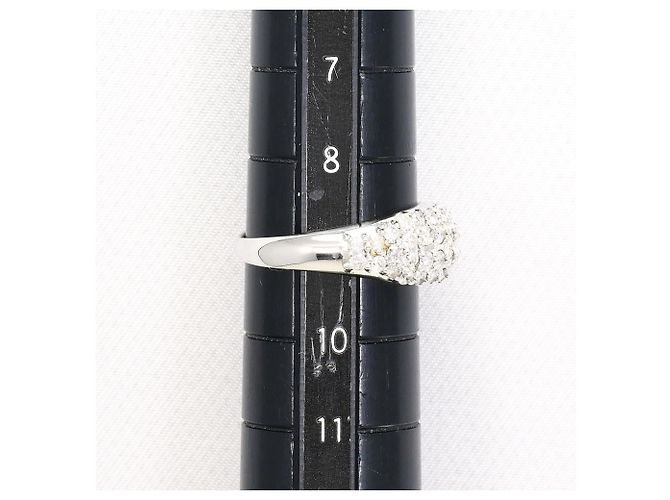 Autre Marque Ehering aus 18K Weißgold mit Diamant - Ansicht 7
