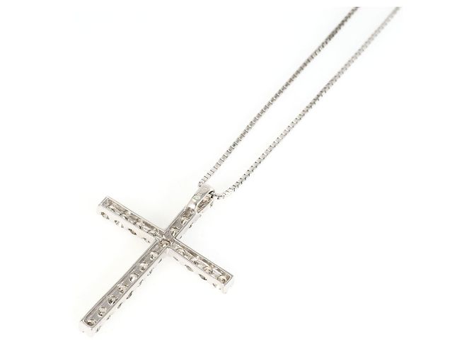 Autre Marque Collana in oro bianco 14K con diamante - vista 3