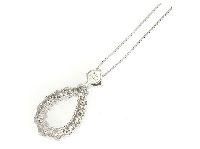 Autre Marque Collana in oro bianco 10K con diamante - vista 3