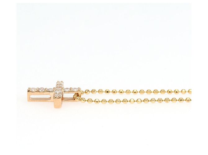 Autre Marque Collana in oro rosa 10K con diamante - vista 2