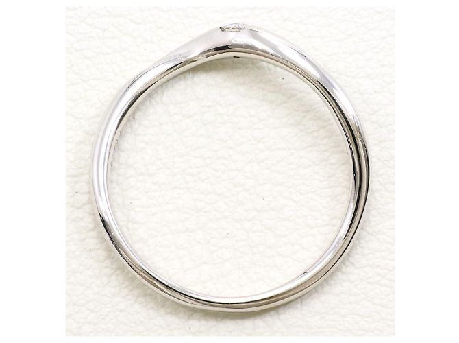 Autre Marque Bandring aus 18K Weißgold mit Diamant - Ansicht 2