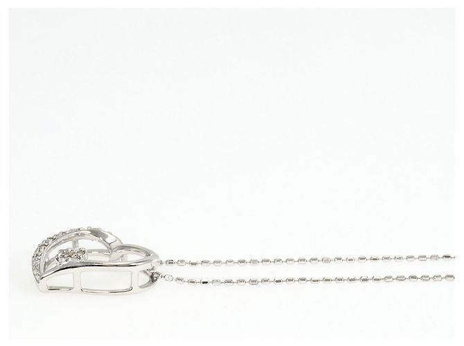 Autre Marque Collana in oro bianco 10K con diamante - vista 2