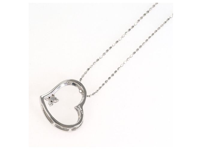 Autre Marque Collana in oro bianco 10K con diamante - vista 3