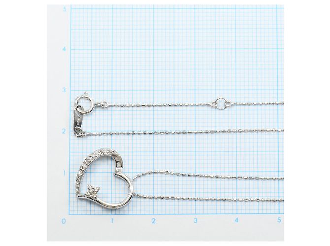 Autre Marque Collana in oro bianco 10K con diamante - vista 4