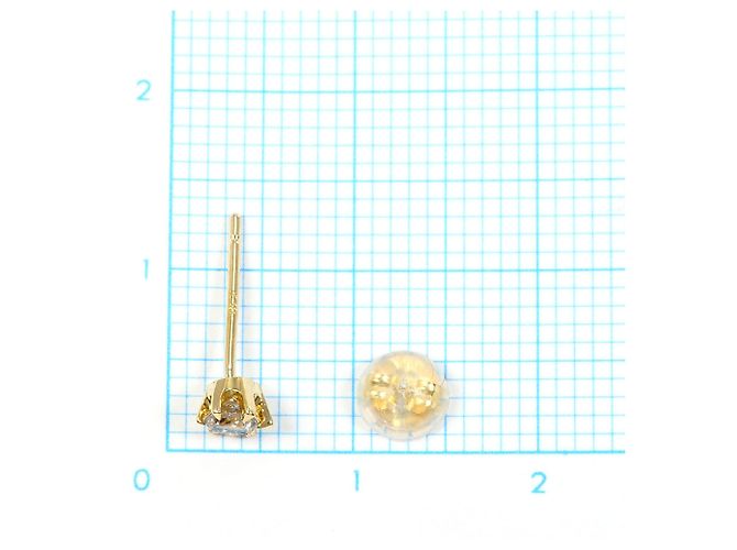 Autre Marque Orecchini a lobo eleganti in oro giallo 18K con diamanti - vista 3