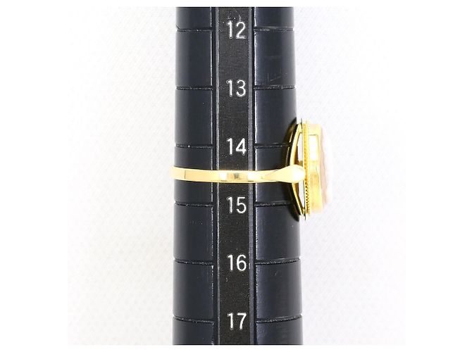 Autre Marque Anillo banda de oro amarillo 18K con camafeo de concha - vista 5