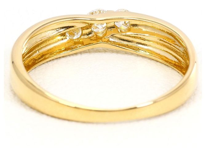Autre Marque Anello fede in oro giallo 18K e diamanti - vista 3