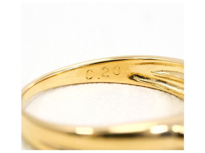 Autre Marque Anello fede in oro giallo 18K e diamanti - vista 4