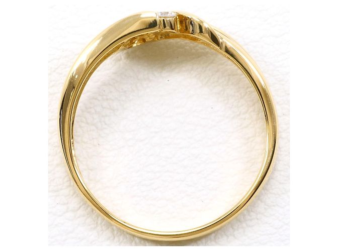 Autre Marque Anello fede in oro giallo 18K e diamanti - vista 2