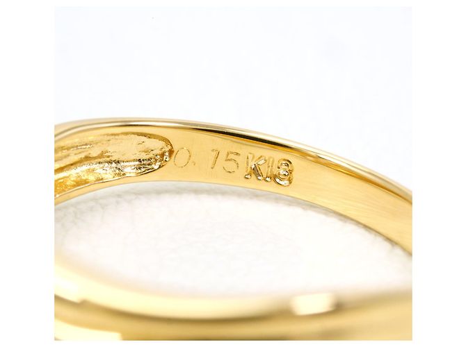 Autre Marque Anello fede in oro giallo 18K e diamanti - vista 4