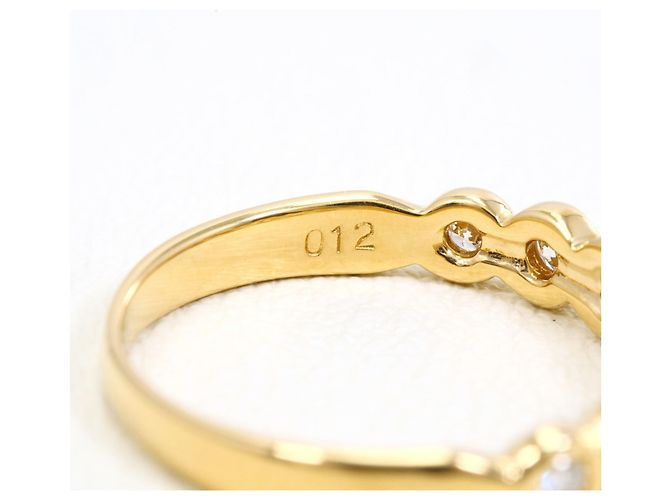 Autre Marque Bandring aus 18K Gelbgold mit Diamant - Ansicht 5