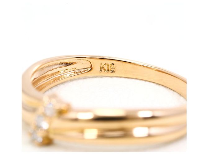 Autre Marque Bandring aus 18K Roségold mit Diamant - Ansicht 4