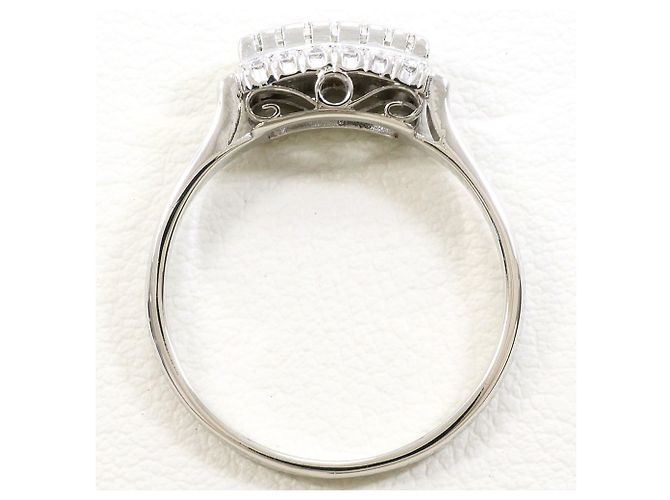 Autre Marque Platin-Ring mit Diamant - Ansicht 2