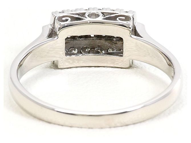 Autre Marque Platin-Ring mit Diamant - Ansicht 3