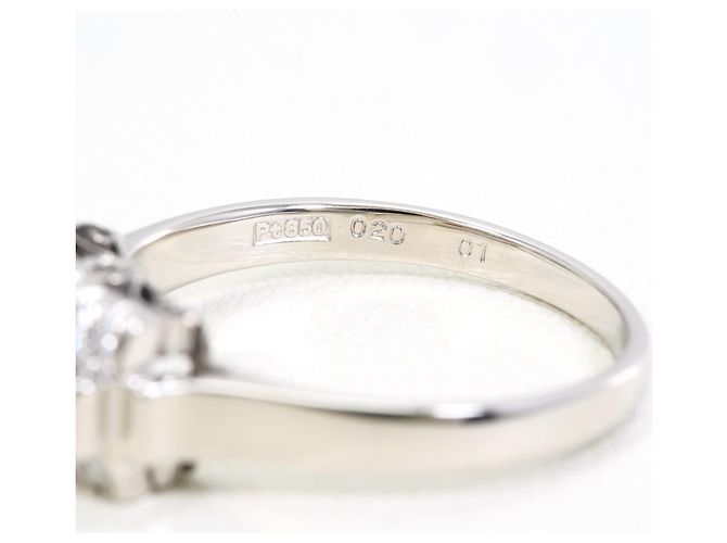 Autre Marque Platin-Ring mit Diamant - Ansicht 4