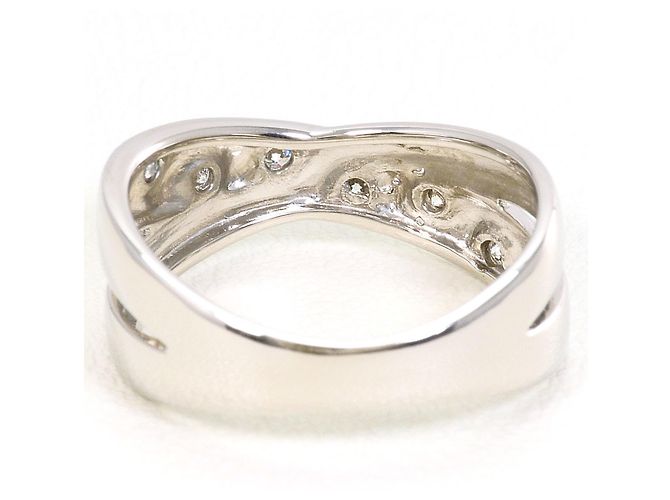 Autre Marque PT900 Platin-Ehering mit Diamant - Ansicht 3