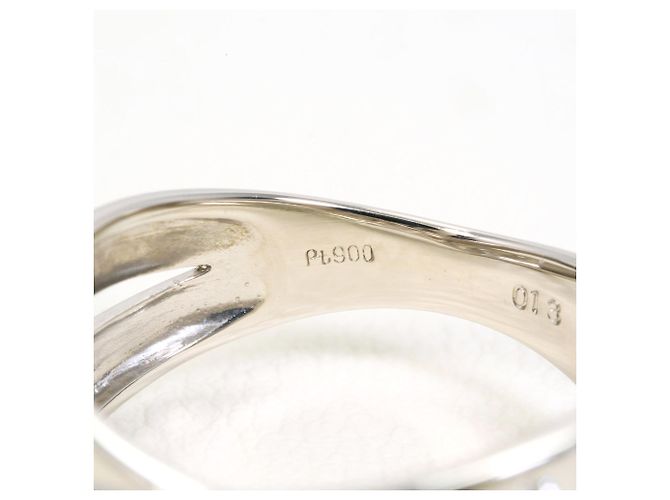 Autre Marque PT900 Platin-Ehering mit Diamant - Ansicht 4