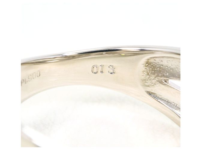 Autre Marque PT900 Platin-Ehering mit Diamant - Ansicht 5