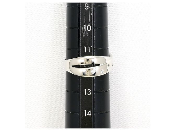Autre Marque PT900 Platin-Ehering mit Diamant - Ansicht 6