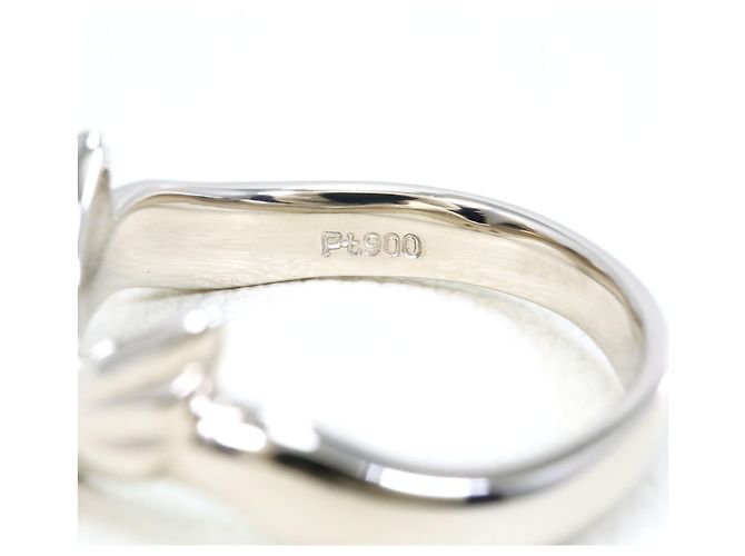 Autre Marque PT900 Platin-Ehering mit Diamant - Ansicht 4