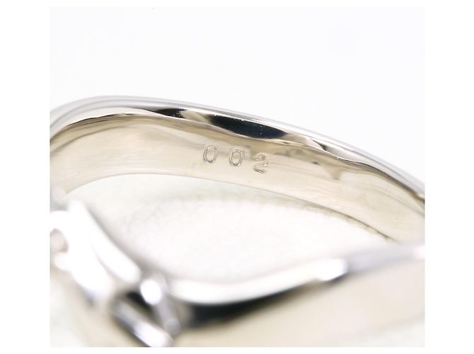 Autre Marque PT900 Platin-Ehering mit Diamant - Ansicht 5