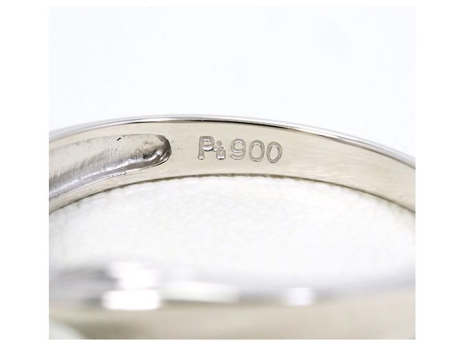 Autre Marque Platin-Ehering mit Diamant - Ansicht 4