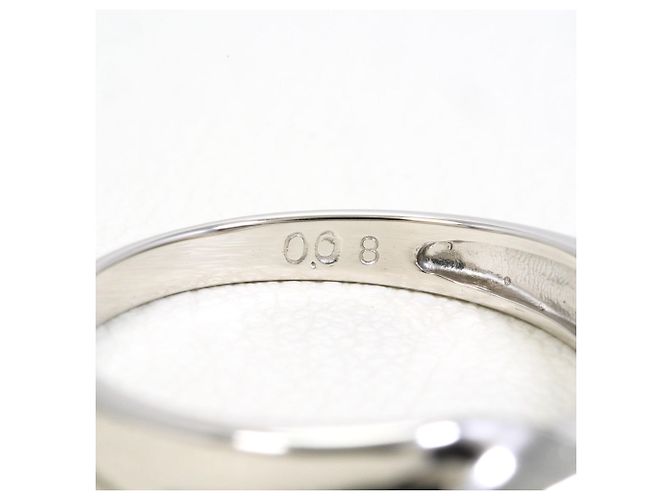 Autre Marque Platin-Ehering mit Diamant - Ansicht 5