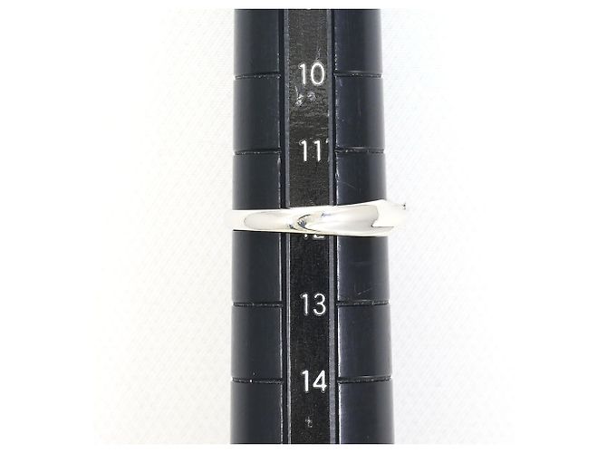 Autre Marque Platin-Ehering mit Diamant - Ansicht 6