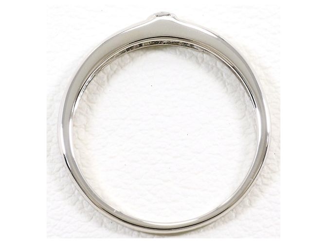 Autre Marque Platin-Ehering mit Diamant - Ansicht 2