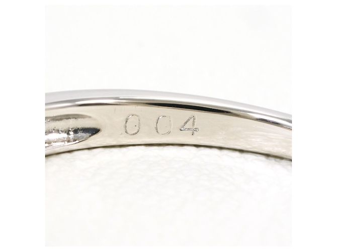 Autre Marque Platin-Ehering mit Diamant - Ansicht 4