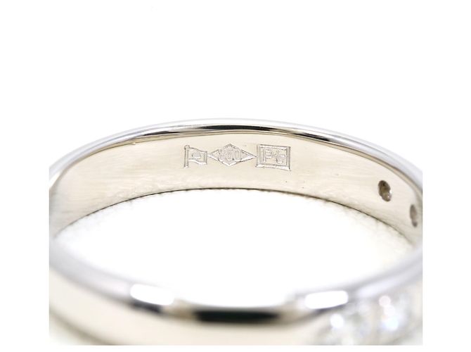 Autre Marque Platin-Bandring mit Diamant - Ansicht 4