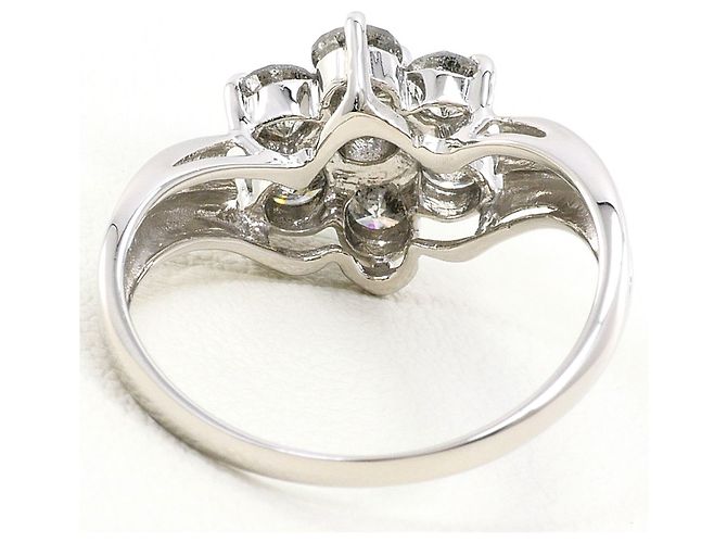 Autre Marque Platin-Ehering mit Diamant - Ansicht 3