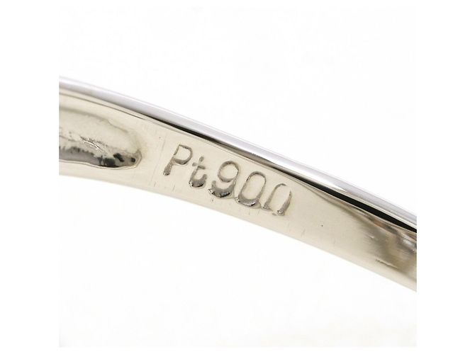 Autre Marque Platin-Ehering mit Diamant - Ansicht 4