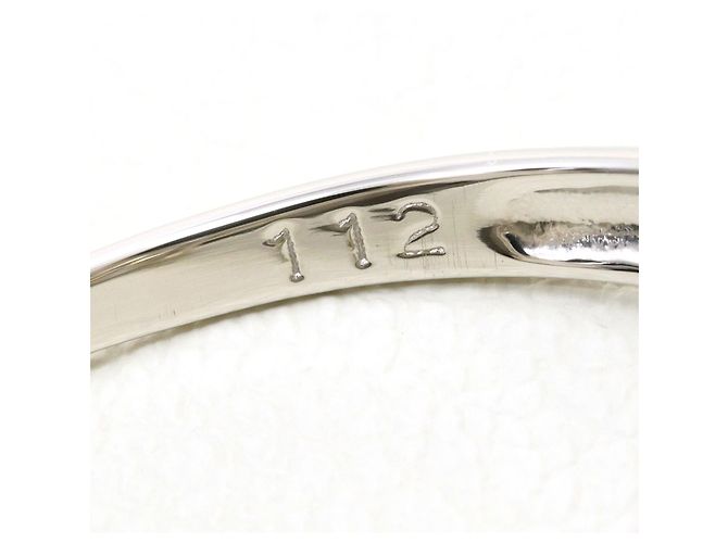 Autre Marque Platin-Ehering mit Diamant - Ansicht 5