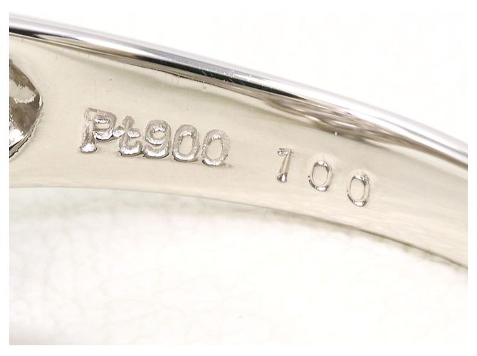 Autre Marque Platin-Ehering mit Diamant - Ansicht 5