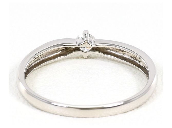 Autre Marque Platin-Ehering mit Diamant - Ansicht 3