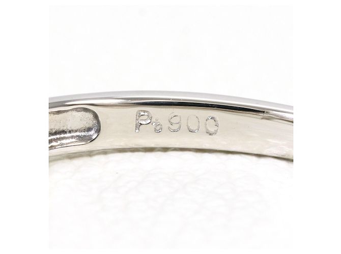 Autre Marque Platin-Ehering mit Diamant - Ansicht 4
