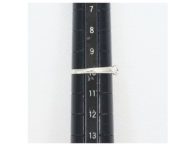 Autre Marque Platin-Ehering mit Diamant - Ansicht 6