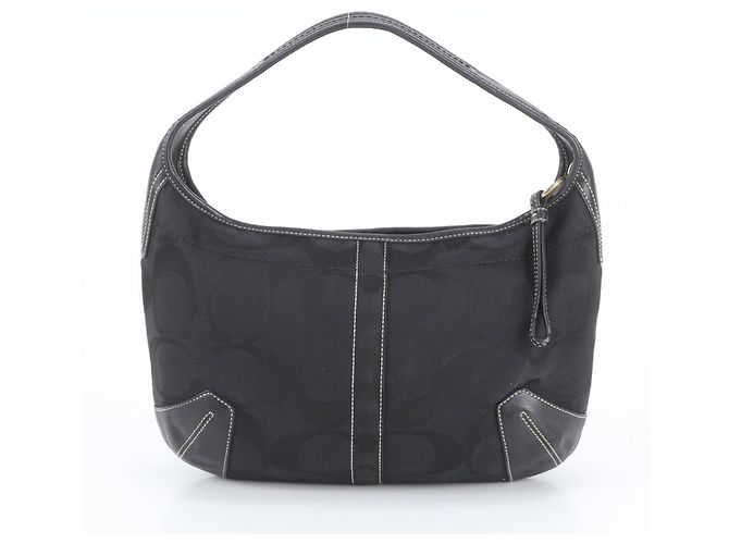 Borsa a tracolla Coach Signature in pelle e tela - vista 3