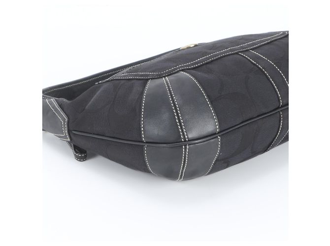 Borsa a tracolla Coach Signature in pelle e tela - vista 5