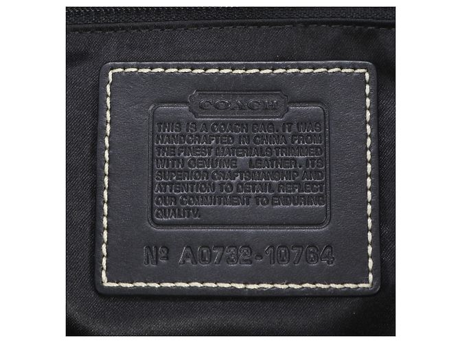 Borsa a tracolla Coach Signature in pelle e tela - vista 8